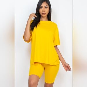 Capella Loose Fit Top & Biker Shorts Set